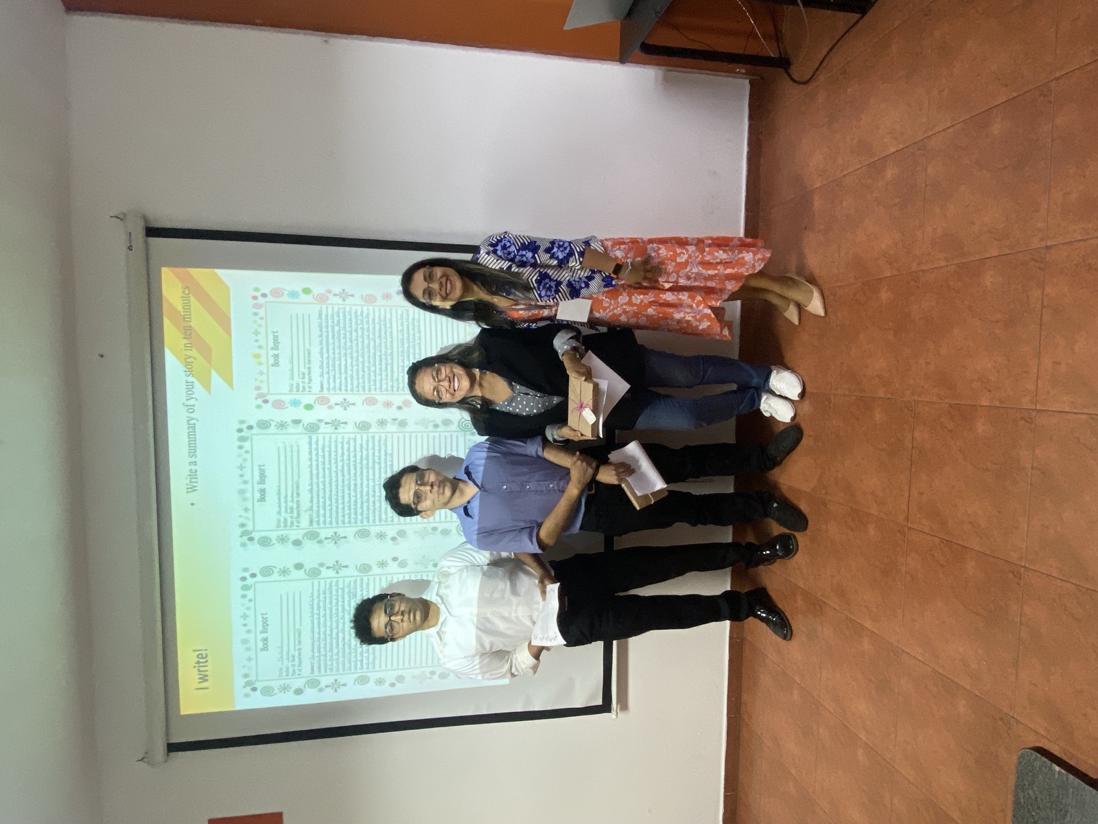Speaker leading a session for English language educators.